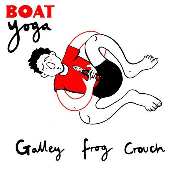 Boat Yoga - Galley Frog Crouch