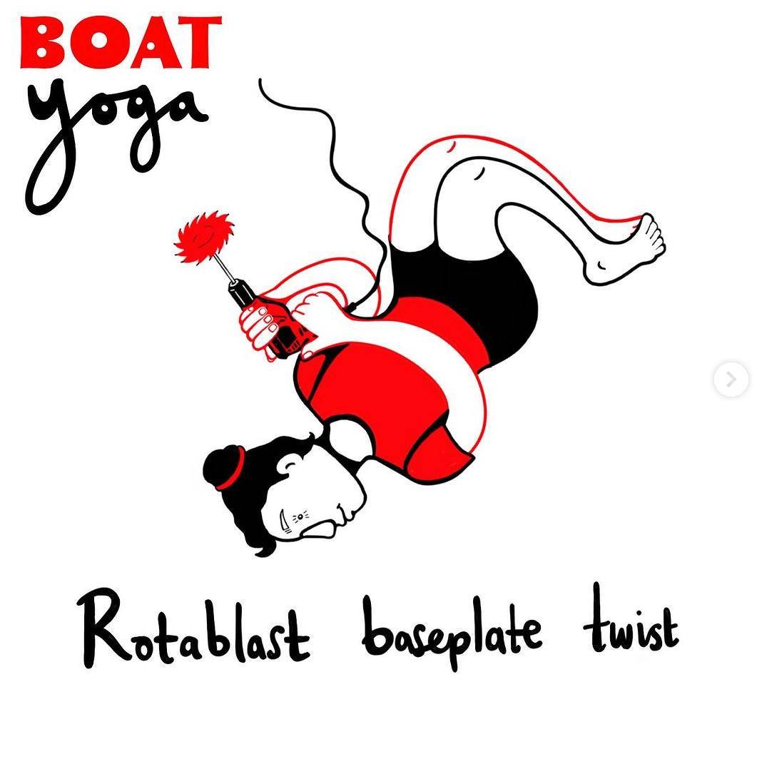 Boat Yoga- rotary blaster Baseplate Twist